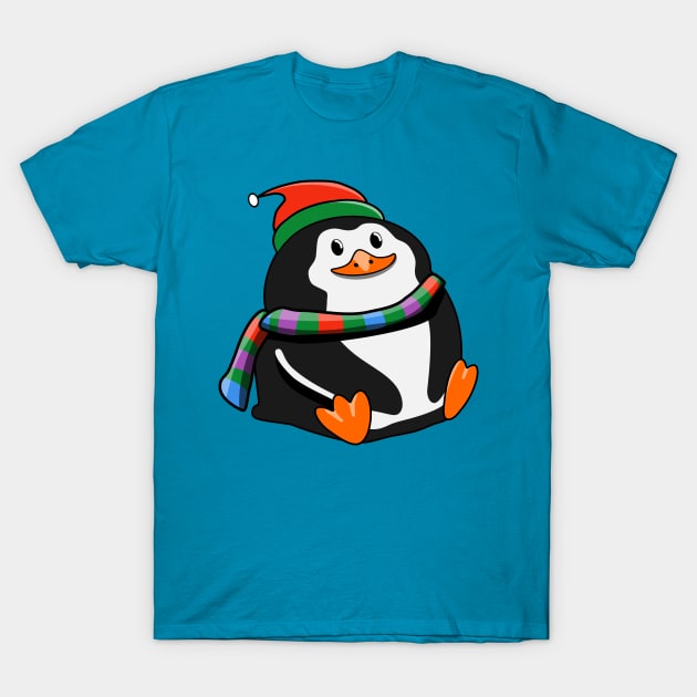 Cute Christmas Penguin T-Shirt by TGprophetdesigns